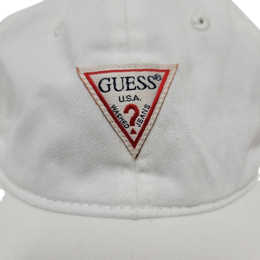 GUESS Women's Baseball Hat White 100% Cotton - Picture 7 of 10